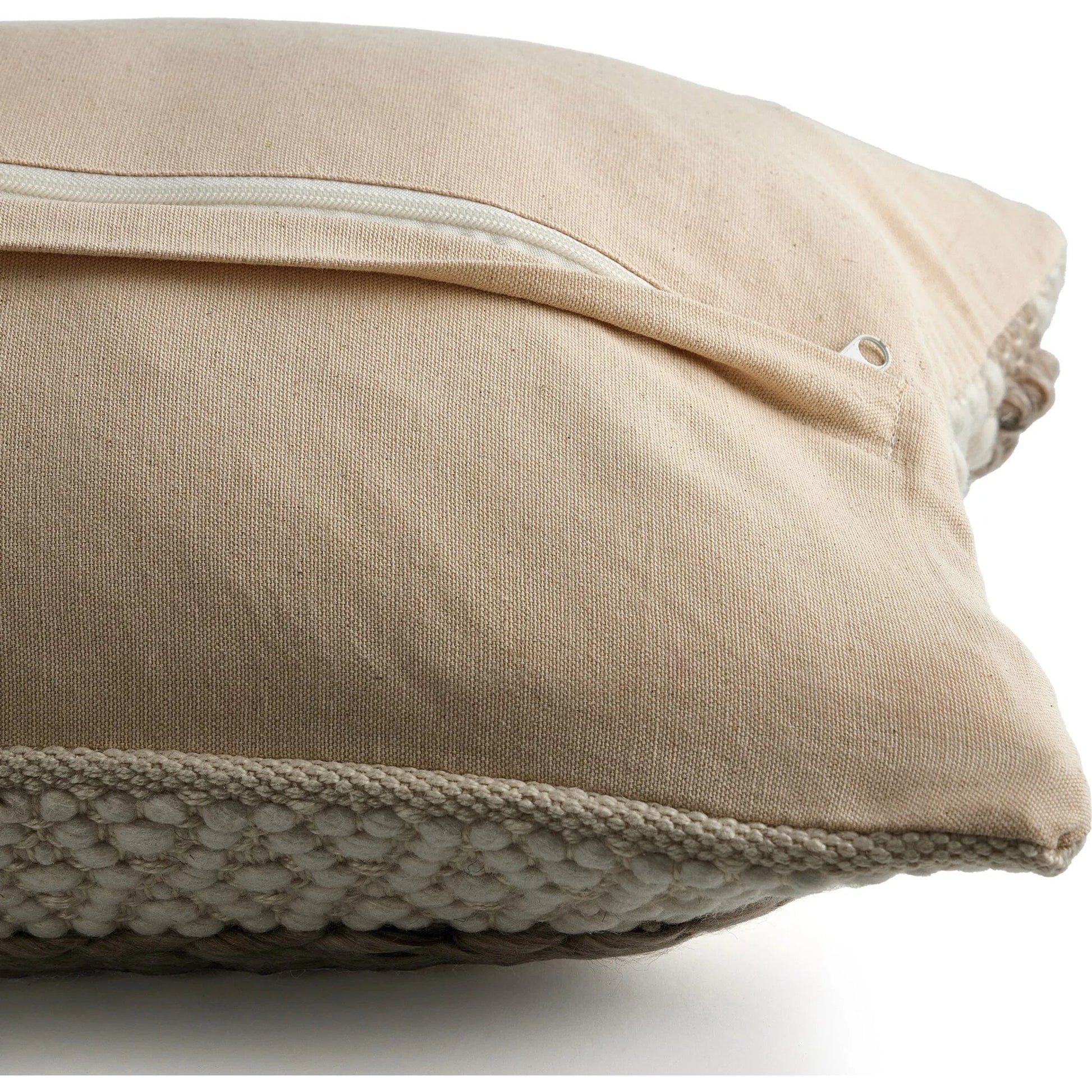 Textured Stripe Pillow by Four Hands in navy, natural, cream backing. Made from unique in a transitional style.