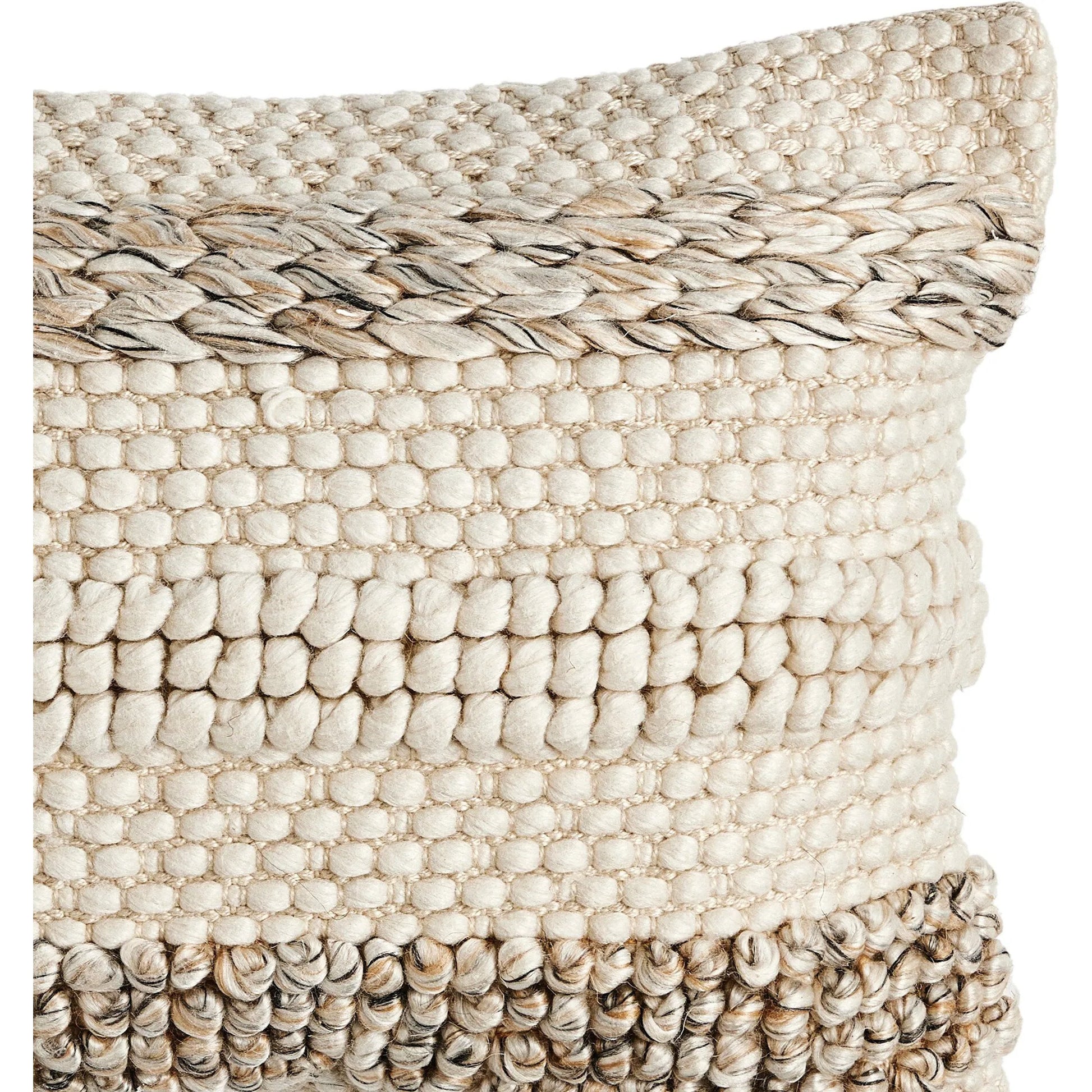 Textured Stripe Pillow by Four Hands in navy, natural, cream backing. Made from unique in a transitional style.