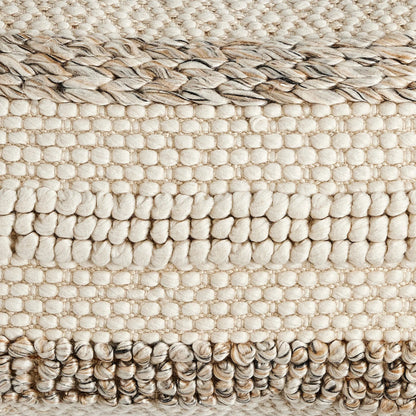 Textured Stripe Pillow by Four Hands in navy, natural, cream backing. Made from unique in a transitional style.
