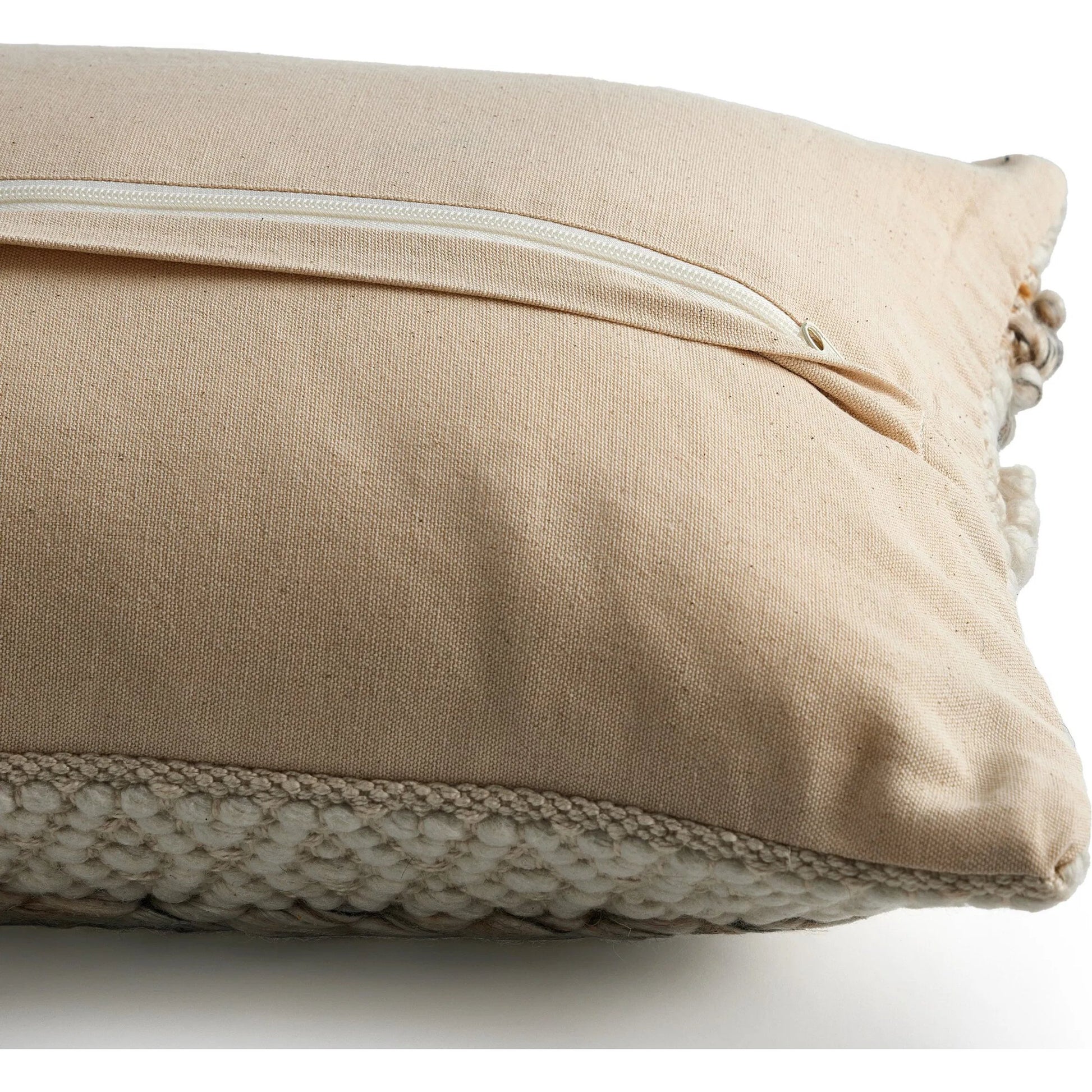 Textured Stripe Pillow by Four Hands in navy, natural, cream backing. Made from unique in a transitional style.