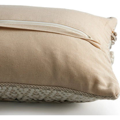 Textured Stripe Pillow by Four Hands in navy, natural, cream backing. Made from unique in a transitional style.