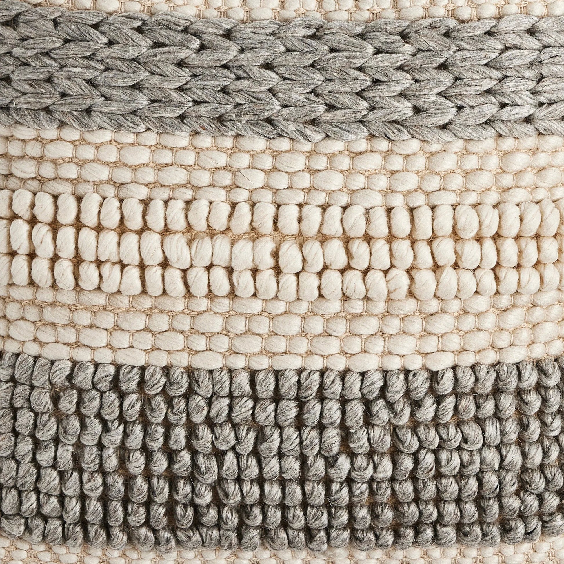 Textured Stripe Pillow by Four Hands in navy, natural, cream backing. Made from unique in a transitional style.