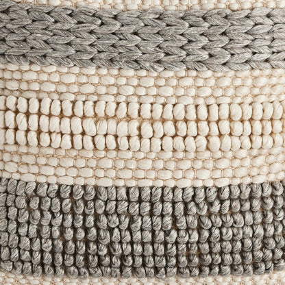 Textured Stripe Pillow by Four Hands in navy, natural, cream backing. Made from unique in a transitional style.