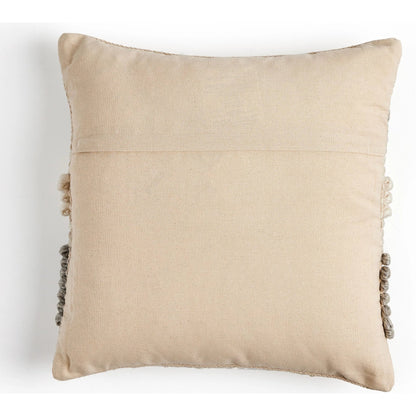 Textured Stripe Pillow by Four Hands in navy, natural, cream backing. Made from unique in a transitional style.