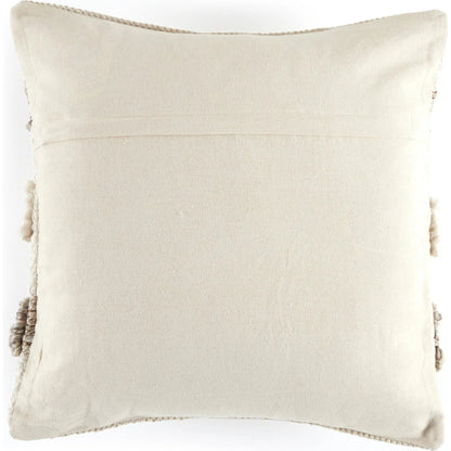 Textured Stripe Pillow by Four Hands in navy, natural, cream backing. Made from unique in a transitional style.