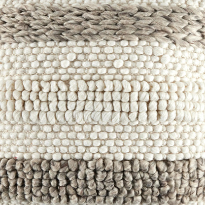 Textured Stripe Pillow by Four Hands in navy, natural, cream backing. Made from unique in a transitional style.