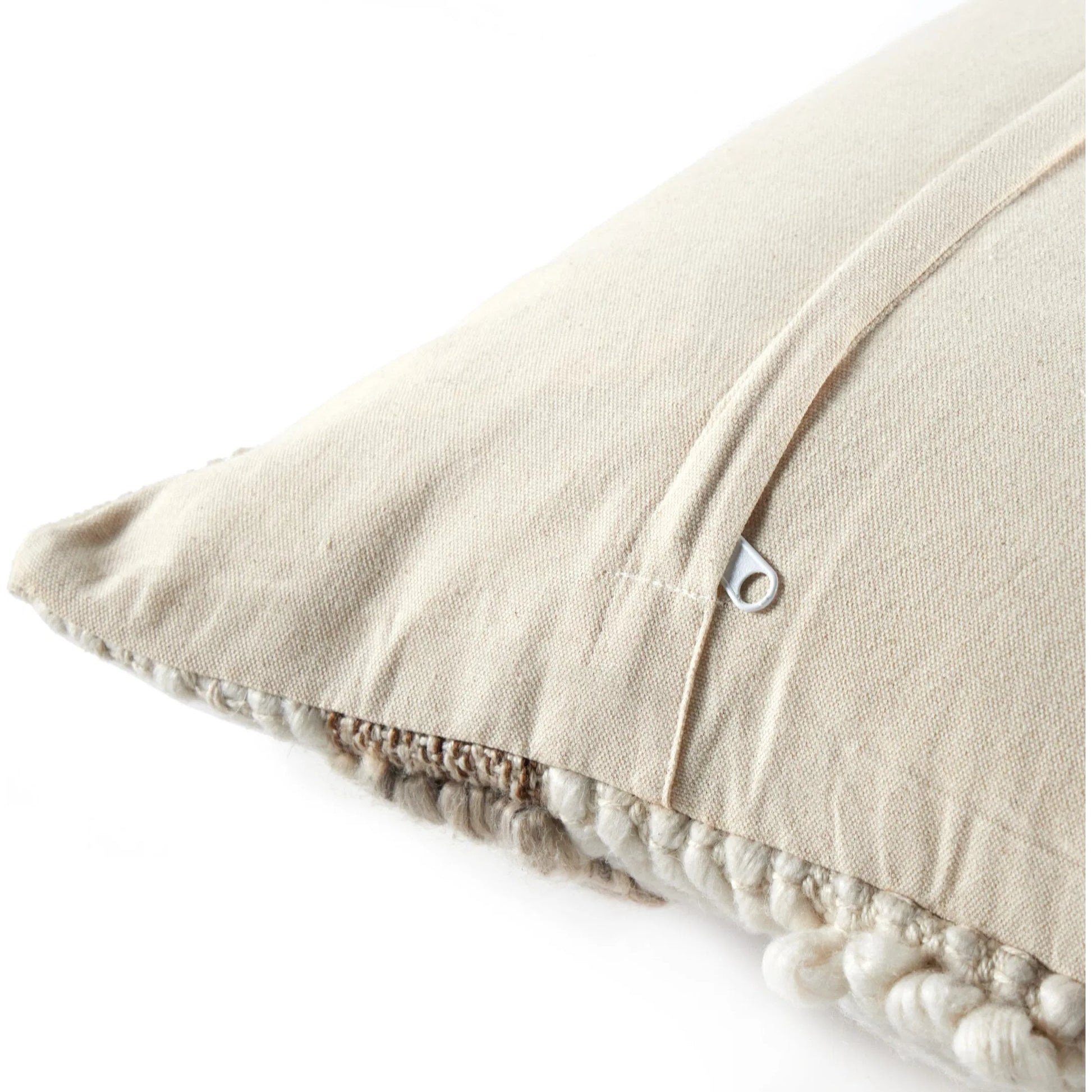 Textured Stripe Pillow by Four Hands in navy, natural, cream backing. Made from unique in a transitional style.