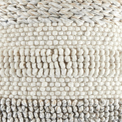 Textured Stripe Pillow by Four Hands in navy, natural, cream backing. Made from unique in a transitional style.