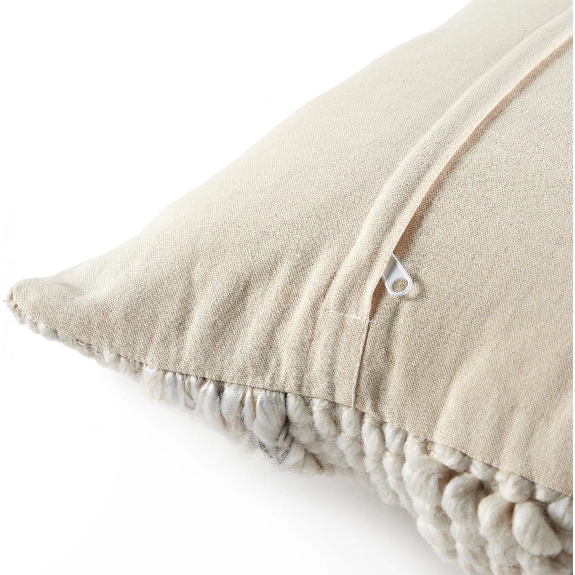 Textured Stripe Pillow by Four Hands in navy, natural, cream backing. Made from unique in a transitional style.
