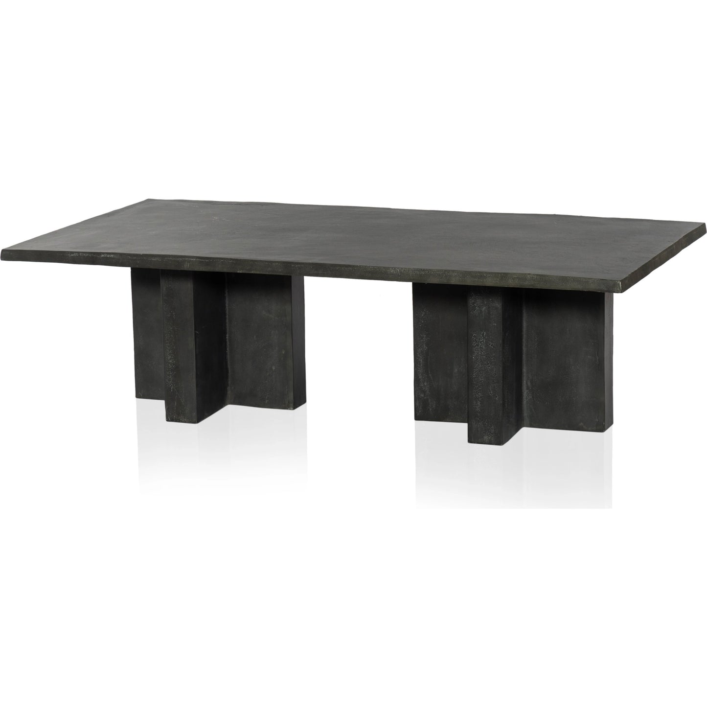 001 SI-1977848 | Additional Silo | Terrell Outdoor Coffee Table by Four Hands in aged grey. Made from aluminum, engineered hardwood in a modern style.
