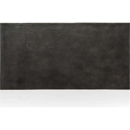 Terrell Outdoor Coffee Table by Four Hands in aged grey. Made from aluminum, engineered hardwood in a modern style.