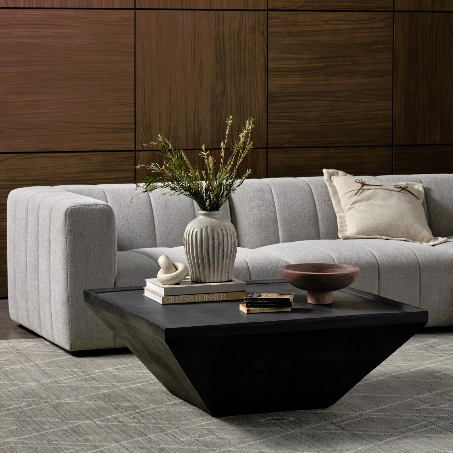 014 SI-1977255 | Lifestyle | Drake Outdoor Coffee Table by Four Hands. Made from aluminum in a modern style.