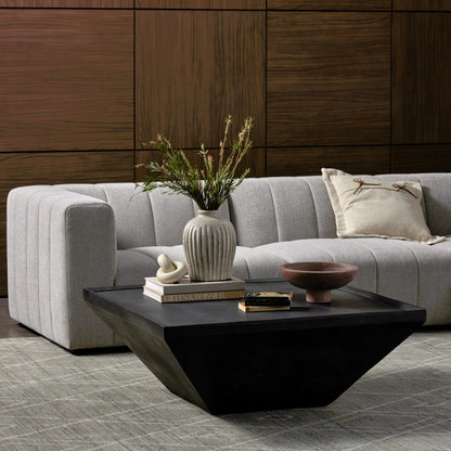 Drake Outdoor Coffee Table by Four Hands. Made from aluminum in a modern style.