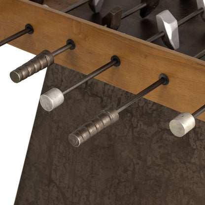 Foosball Table by Four Hands in natural brown guanacaste. Made from aluminum, iron in a modern style.