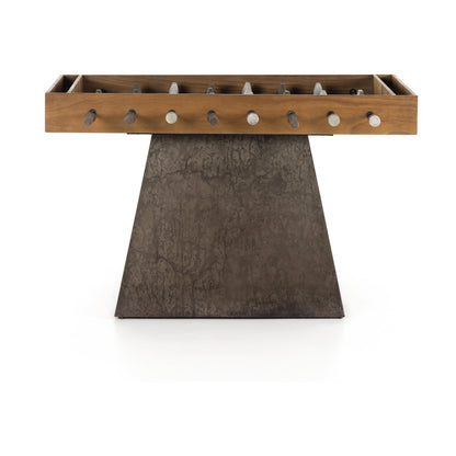 Foosball Table by Four Hands in natural brown guanacaste. Made from aluminum, iron in a modern style.
