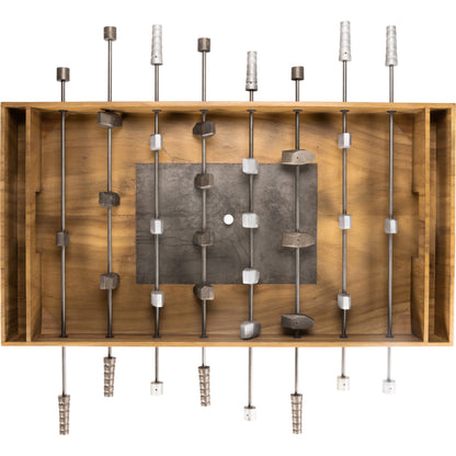 Foosball Table by Four Hands in natural brown guanacaste. Made from aluminum, iron in a modern style.
