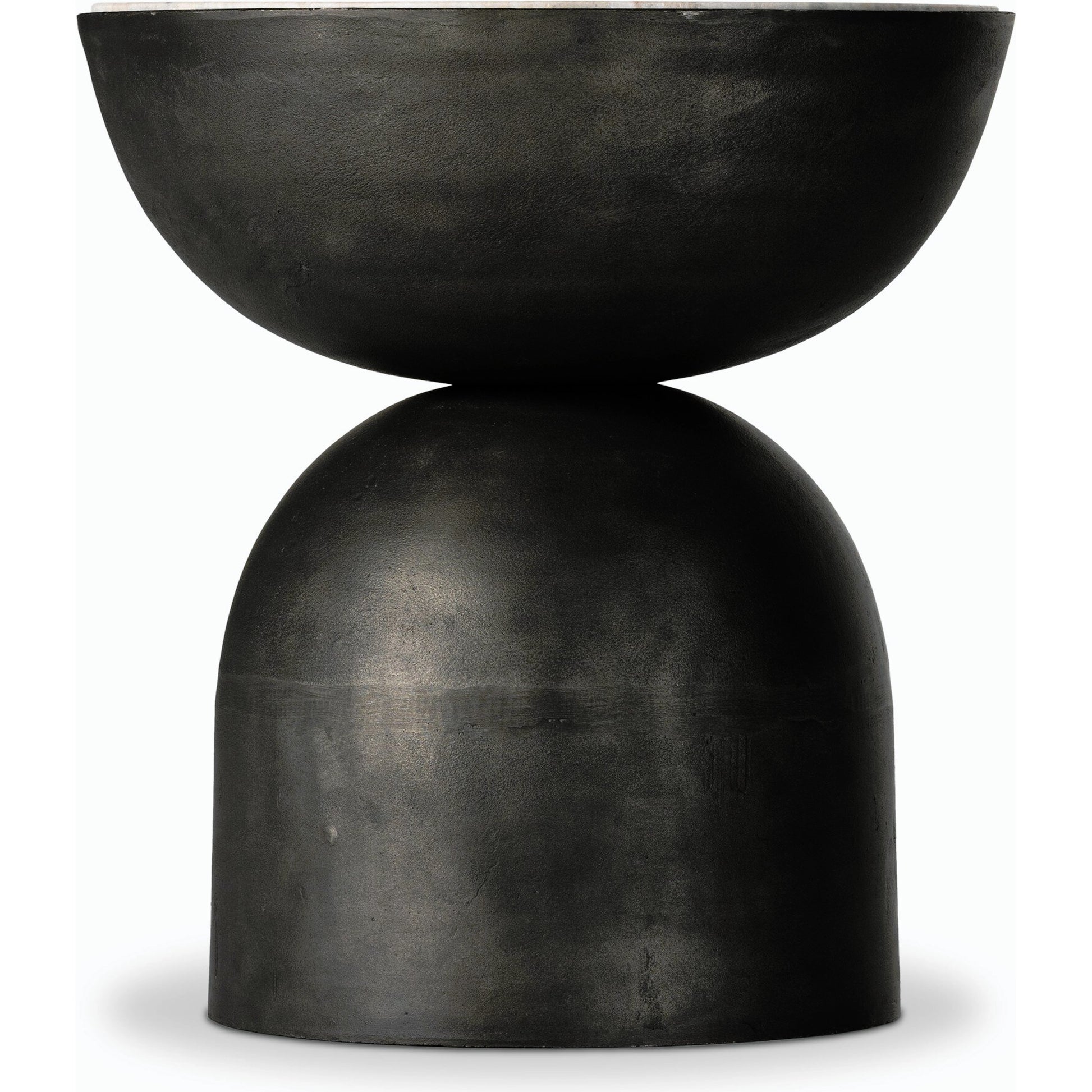 Corbett End Table by Four Hands. Made from solid marble, aluminum, engineered hardwood in a modern style.