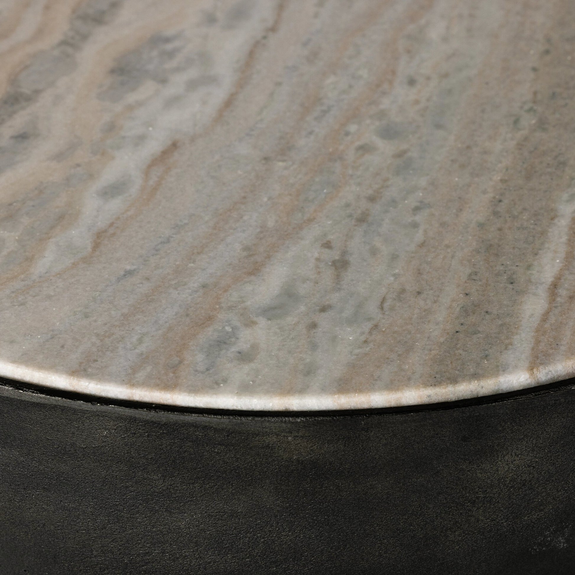 Corbett End Table by Four Hands. Made from solid marble, aluminum, engineered hardwood in a modern style.