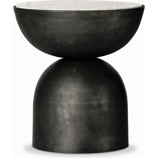 001 SI-1980324 | Primary Silo | Corbett End Table by Four Hands. Made from solid marble, aluminum, engineered hardwood in a modern style.