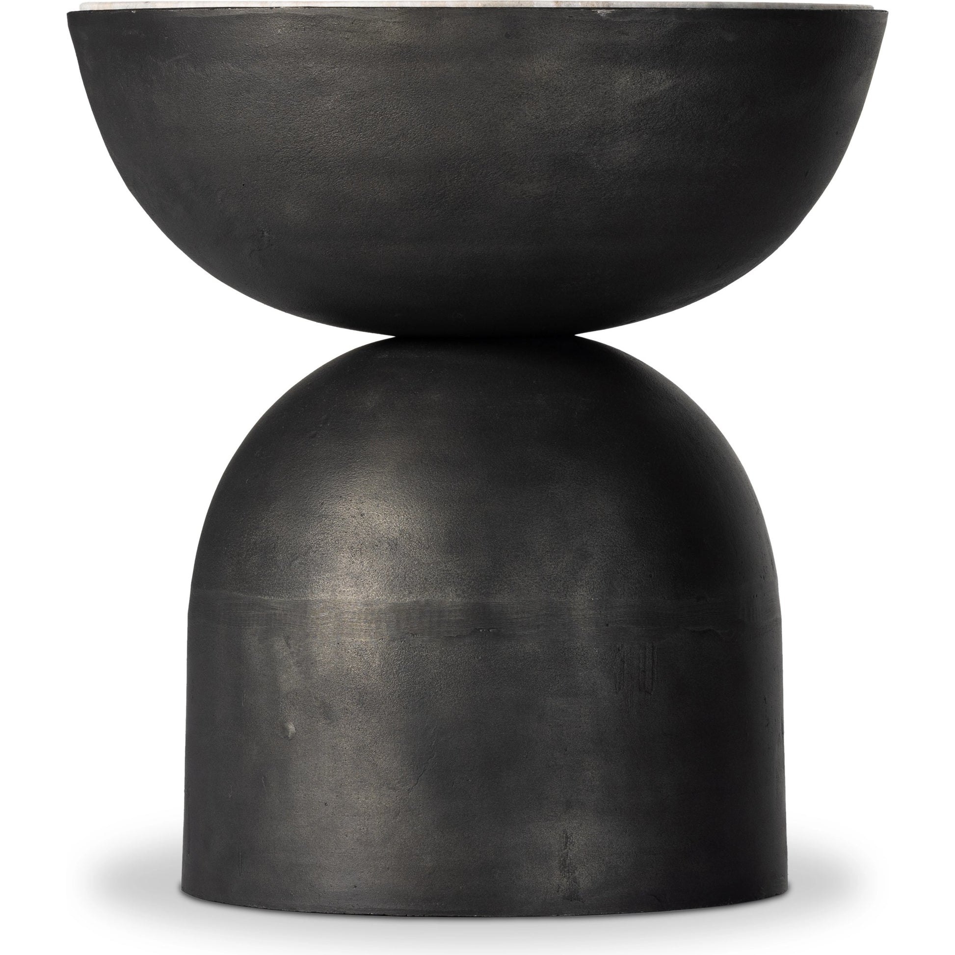 Corbett End Table by Four Hands. Made from solid marble, aluminum, engineered hardwood in a modern style.
