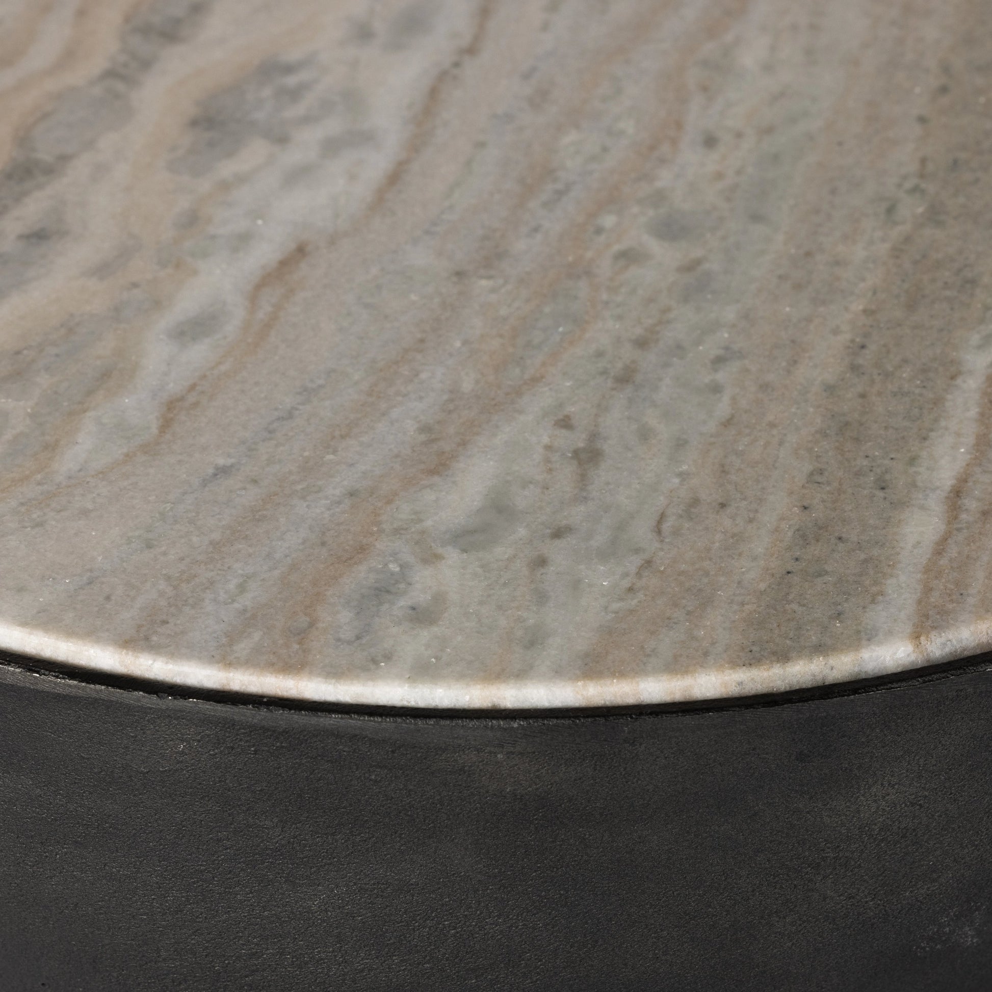 Corbett End Table by Four Hands. Made from solid marble, aluminum, engineered hardwood in a modern style.