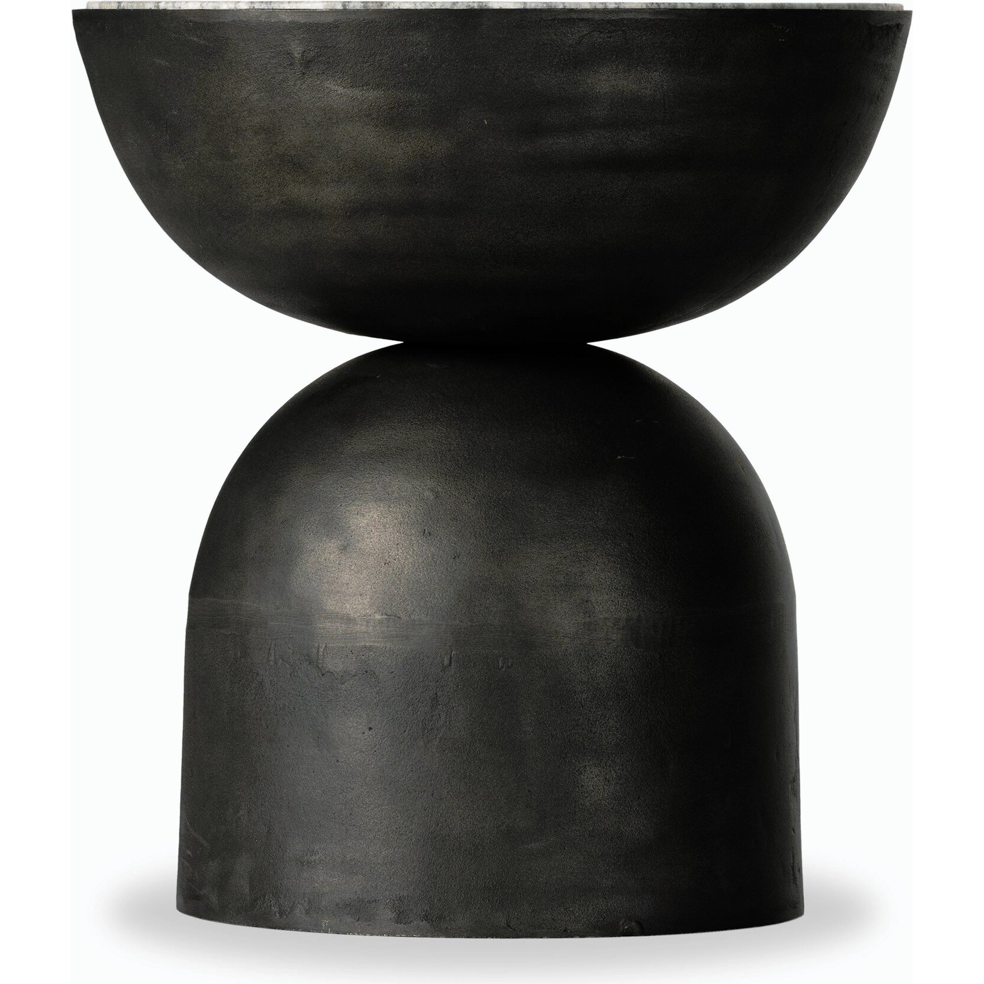Corbett End Table by Four Hands. Made from solid marble, aluminum, engineered hardwood in a modern style.