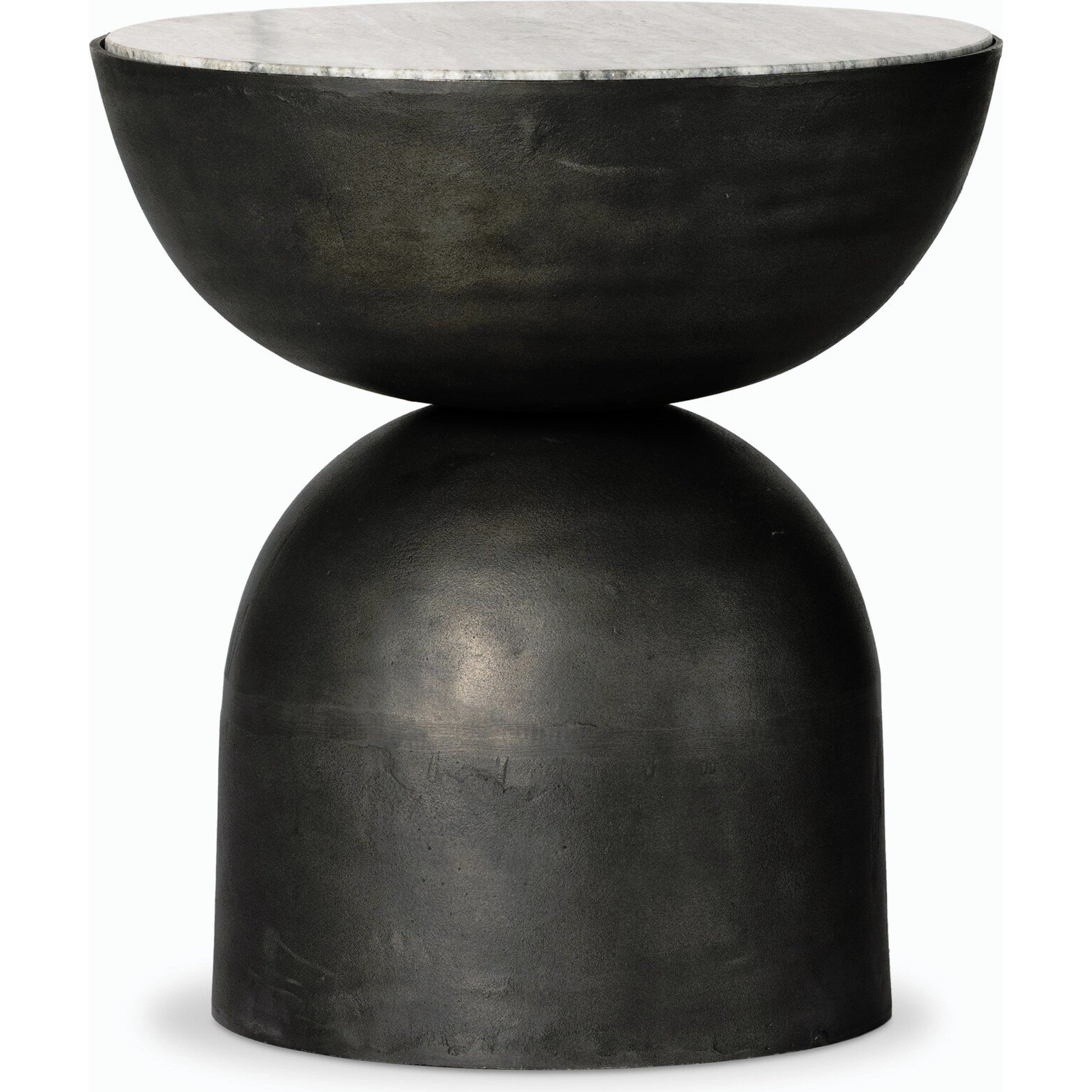 Corbett End Table by Four Hands. Made from solid marble, aluminum, engineered hardwood in a modern style.
