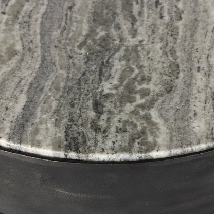 Corbett End Table by Four Hands. Made from solid marble, aluminum, engineered hardwood in a modern style.