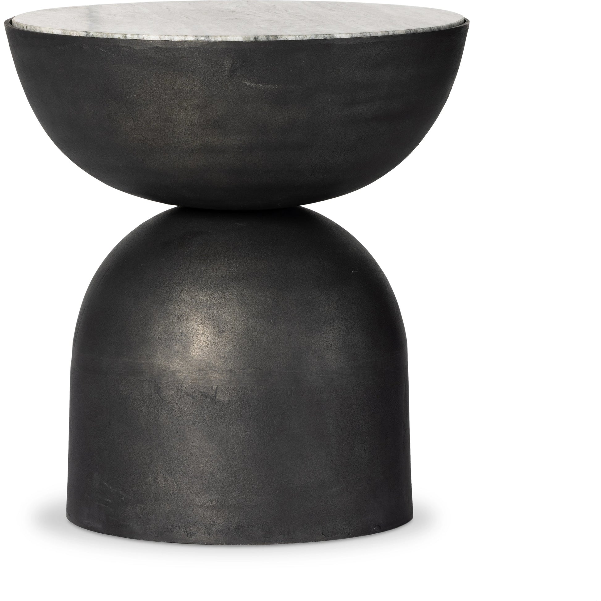 Corbett End Table by Four Hands. Made from solid marble, aluminum, engineered hardwood in a modern style.