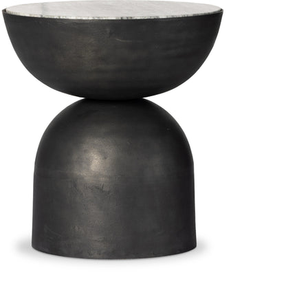 Corbett End Table by Four Hands. Made from solid marble, aluminum, engineered hardwood in a modern style.