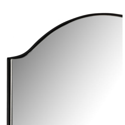 Jacques I Mirror by Four Hands in gunmetal. Made from iron, engineered hardwood, mirror in a modern style.
