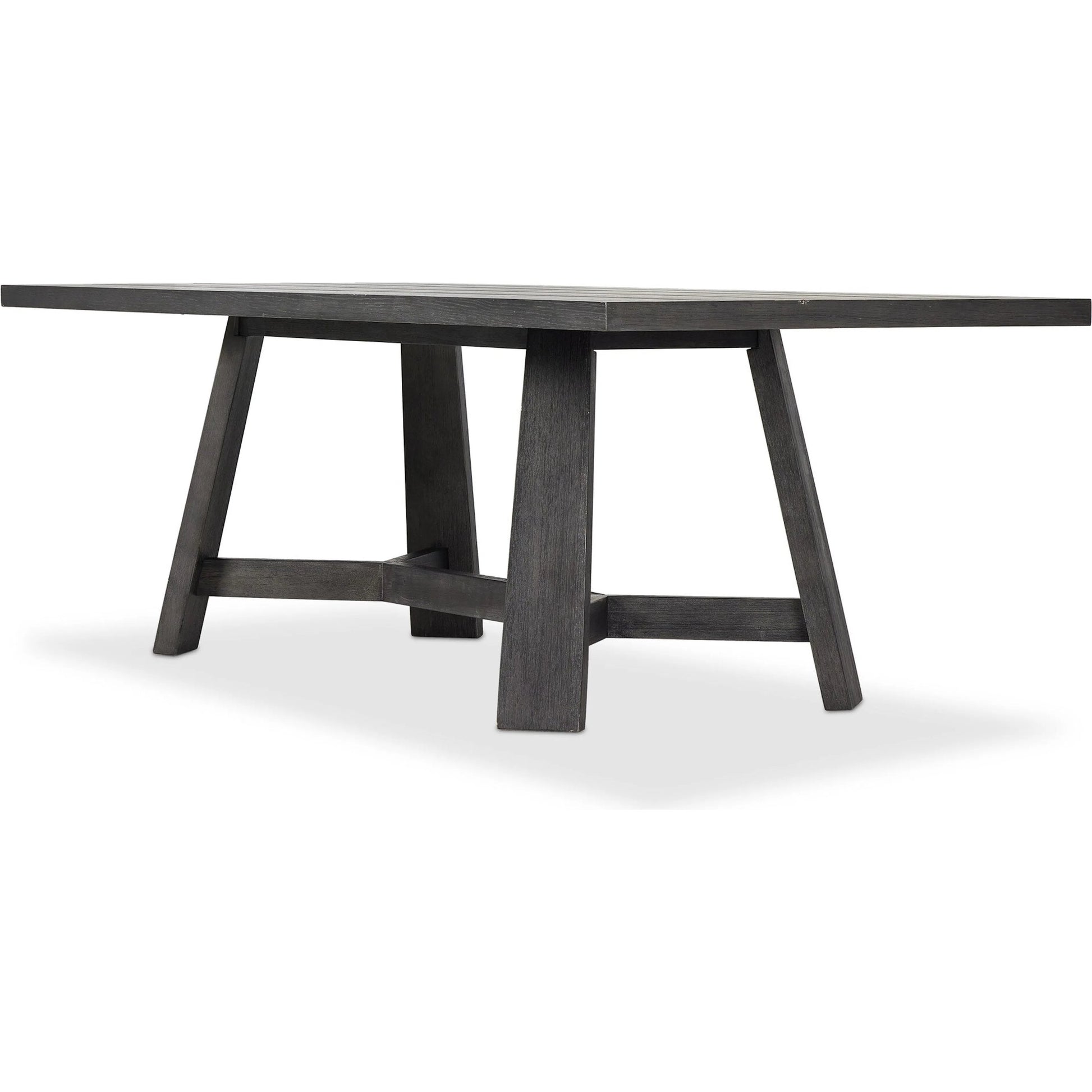 Munich Dining Table by Four Hands in ebony oak veneer, ebony oak thin veneer, ebony parawood. Made from thick oak veneer, solid parawood in a unique style.