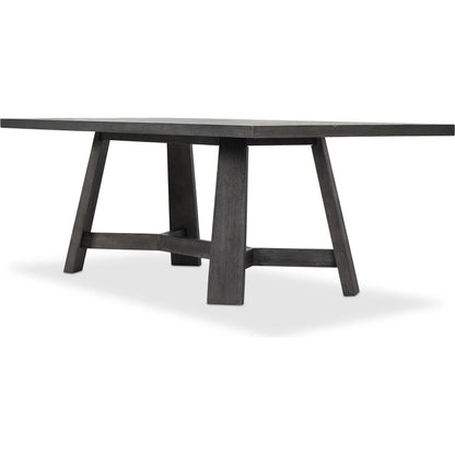 Munich Dining Table by Four Hands in ebony oak veneer, ebony oak thin veneer, ebony parawood. Made from thick oak veneer, solid parawood in a unique style.