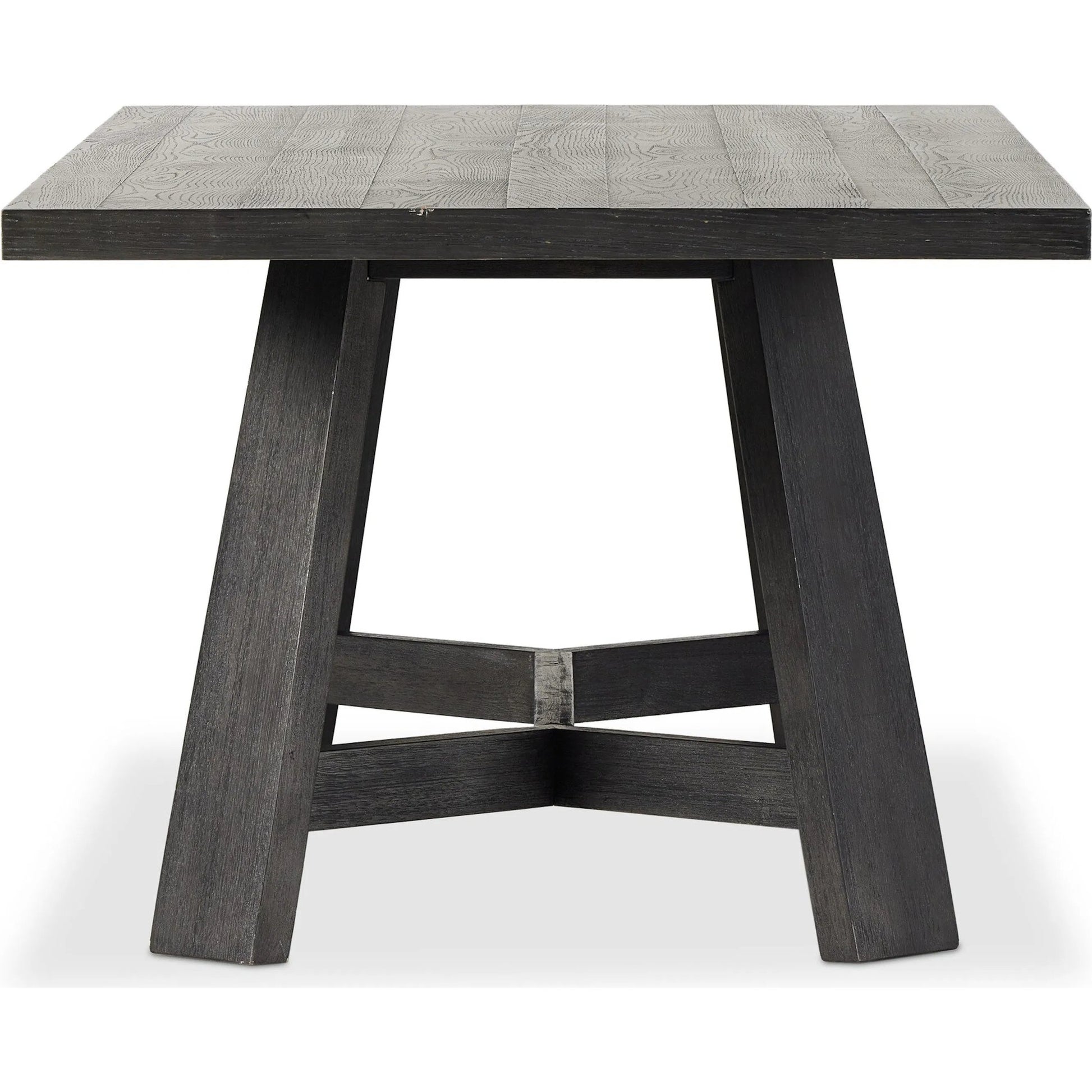 Munich Dining Table by Four Hands in ebony oak veneer, ebony oak thin veneer, ebony parawood. Made from thick oak veneer, solid parawood in a unique style.