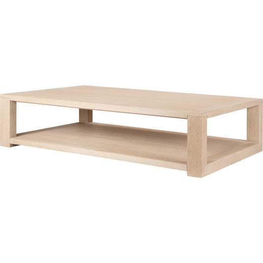Thomas Coffee Table by Four Hands in bleached oak. Made from solid oak, oak veneer in a modern style.