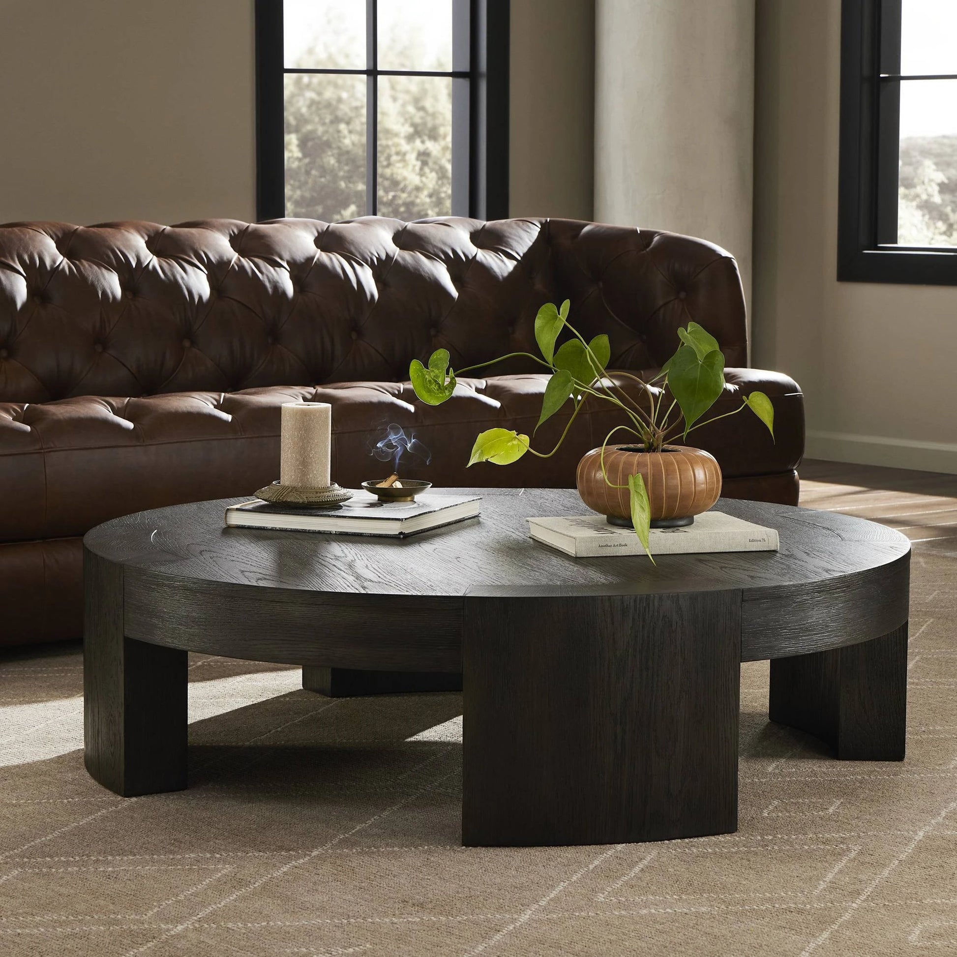 Sheffield Coffee Table by Four Hands. Made from oak veneer in a modern style.