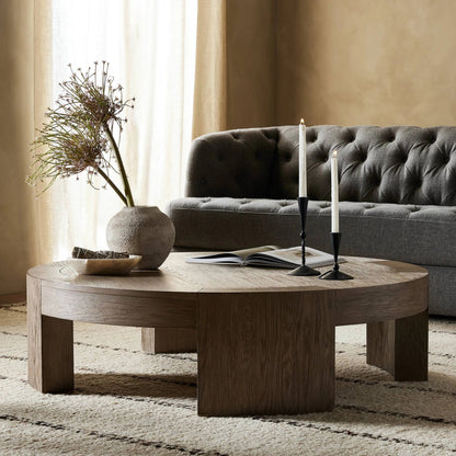 Sheffield Coffee Table by Four Hands. Made from oak veneer in a modern style.