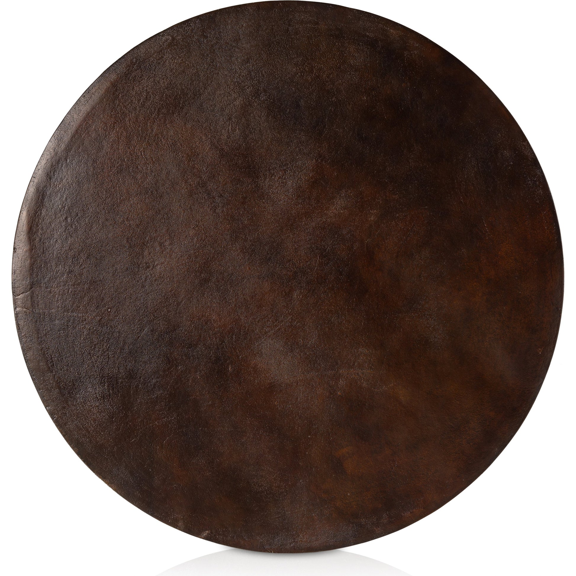 Searcy Coffee Table by Four Hands in antique rust. Made from aluminum in a modern style.