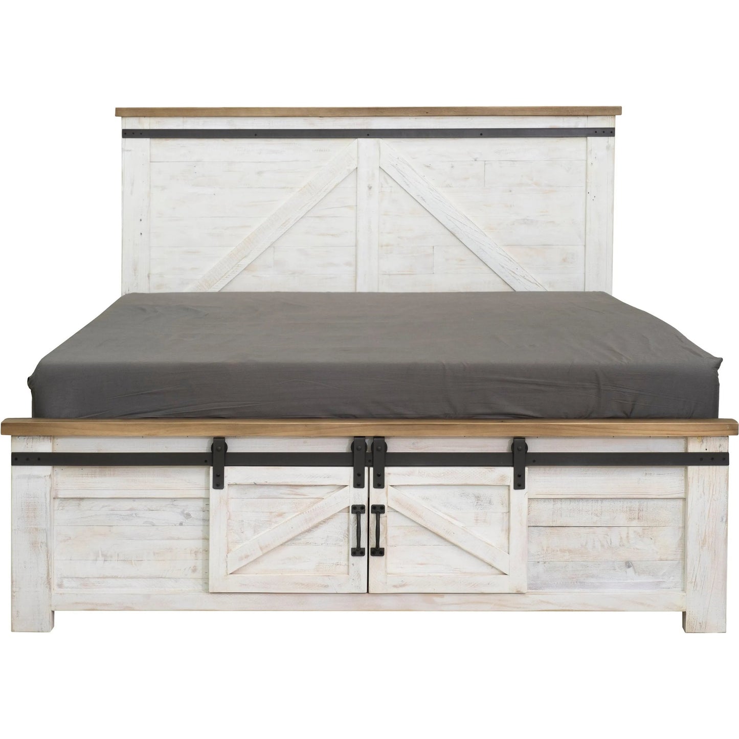 005 SI-2004384 | Additional Silo | Provence Bed by LH Imports in white, brown and antique white, rustic natural, rustic charcoal black. Made from fsc reclaimed pine, iron in a modern style.