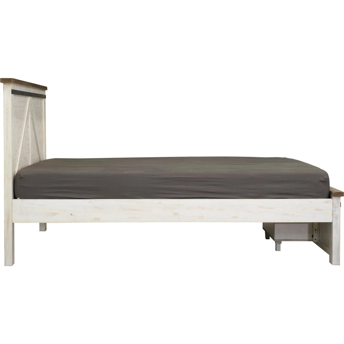 006 SI-2004384 | Additional Silo | Provence Bed by LH Imports in white, brown and antique white, rustic natural, rustic charcoal black. Made from fsc reclaimed pine, iron in a modern style.