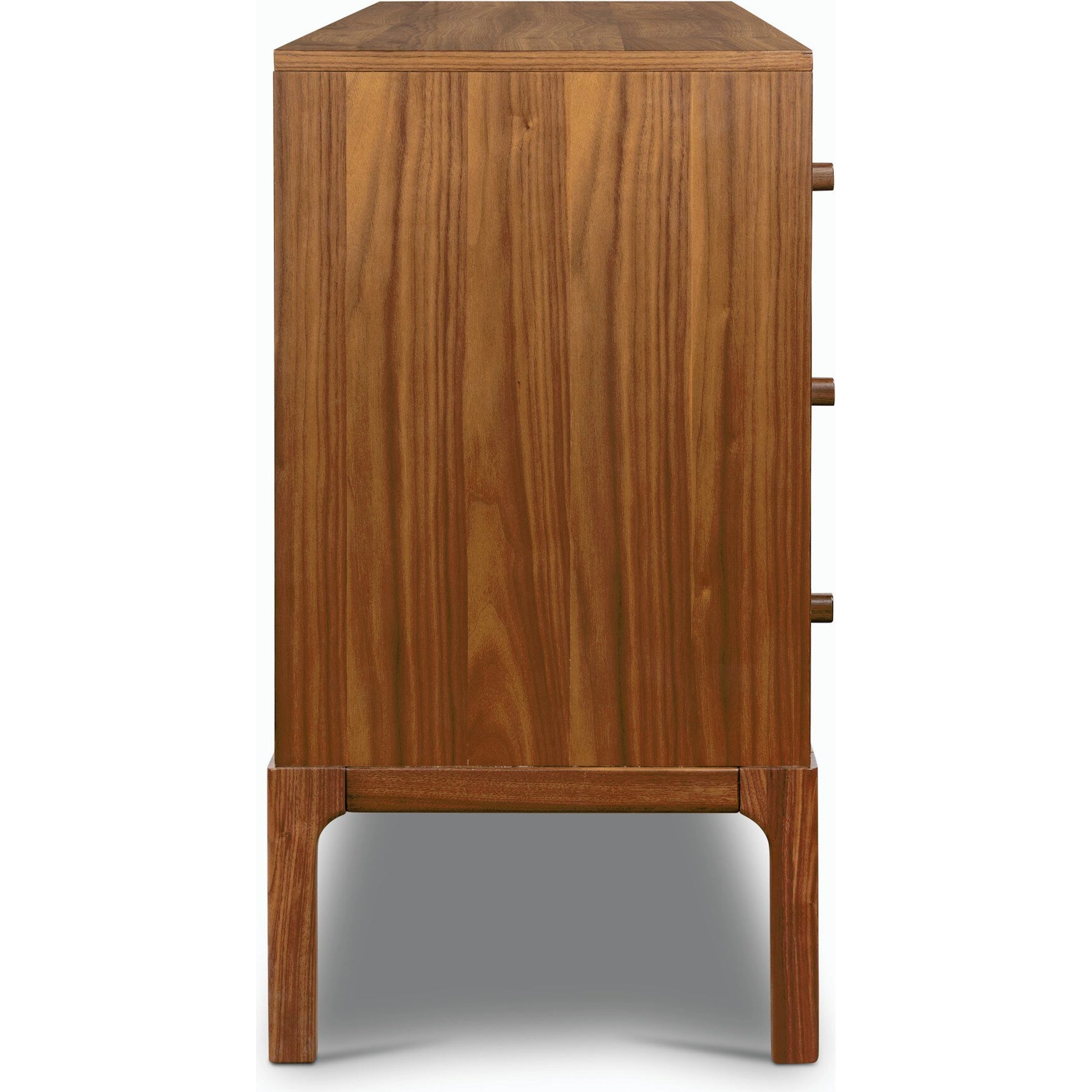 Arturo 6 Drawer Dresser by Four Hands in natural walnut. Made from walnut veneer, solid walnut in a modern style.