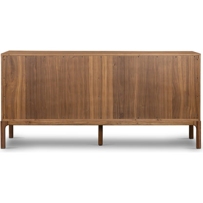 Arturo 6 Drawer Dresser by Four Hands in natural walnut. Made from walnut veneer, solid walnut in a modern style.