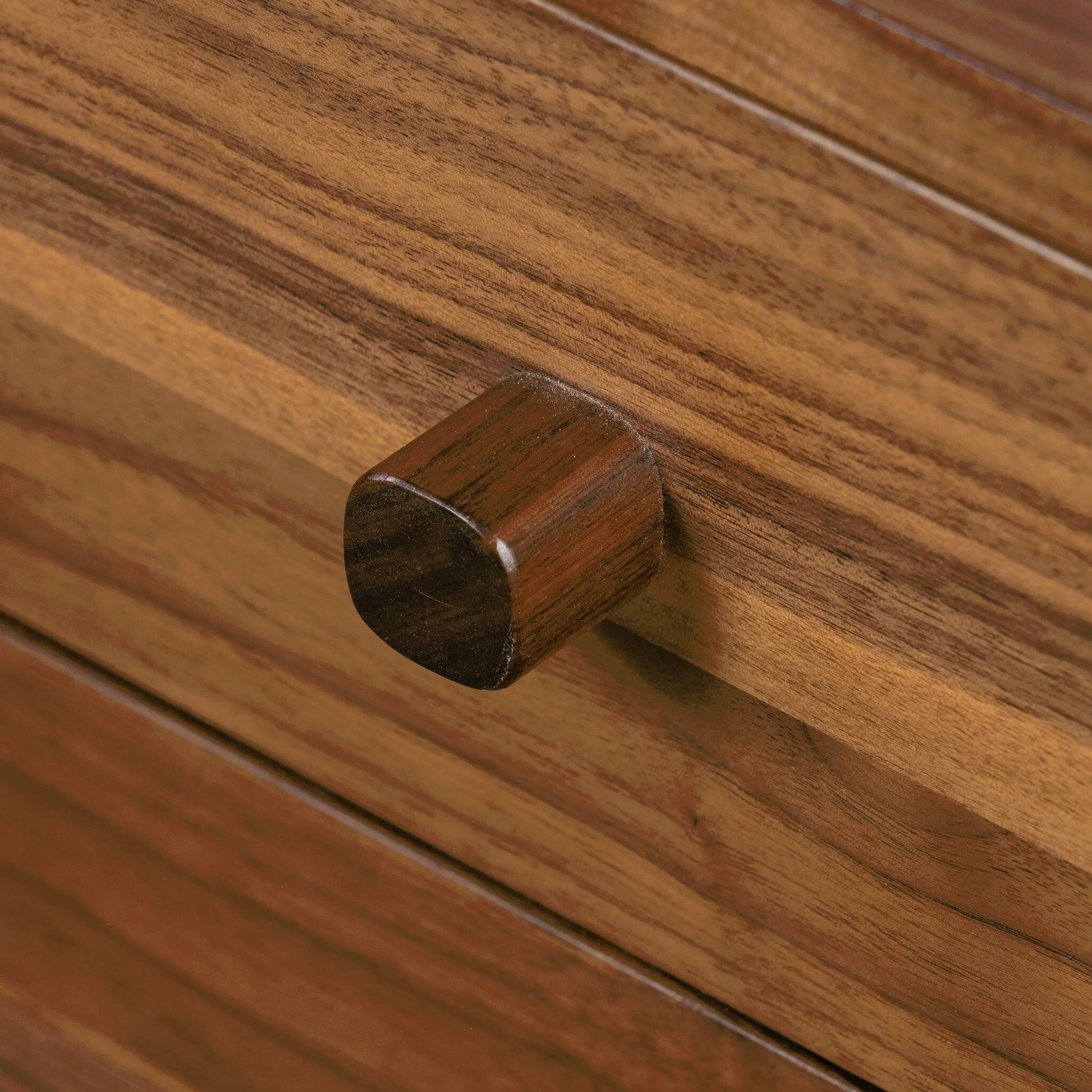 Arturo Nightstand by Four Hands in natural walnut. Made from walnut veneer, solid walnut in a modern style.