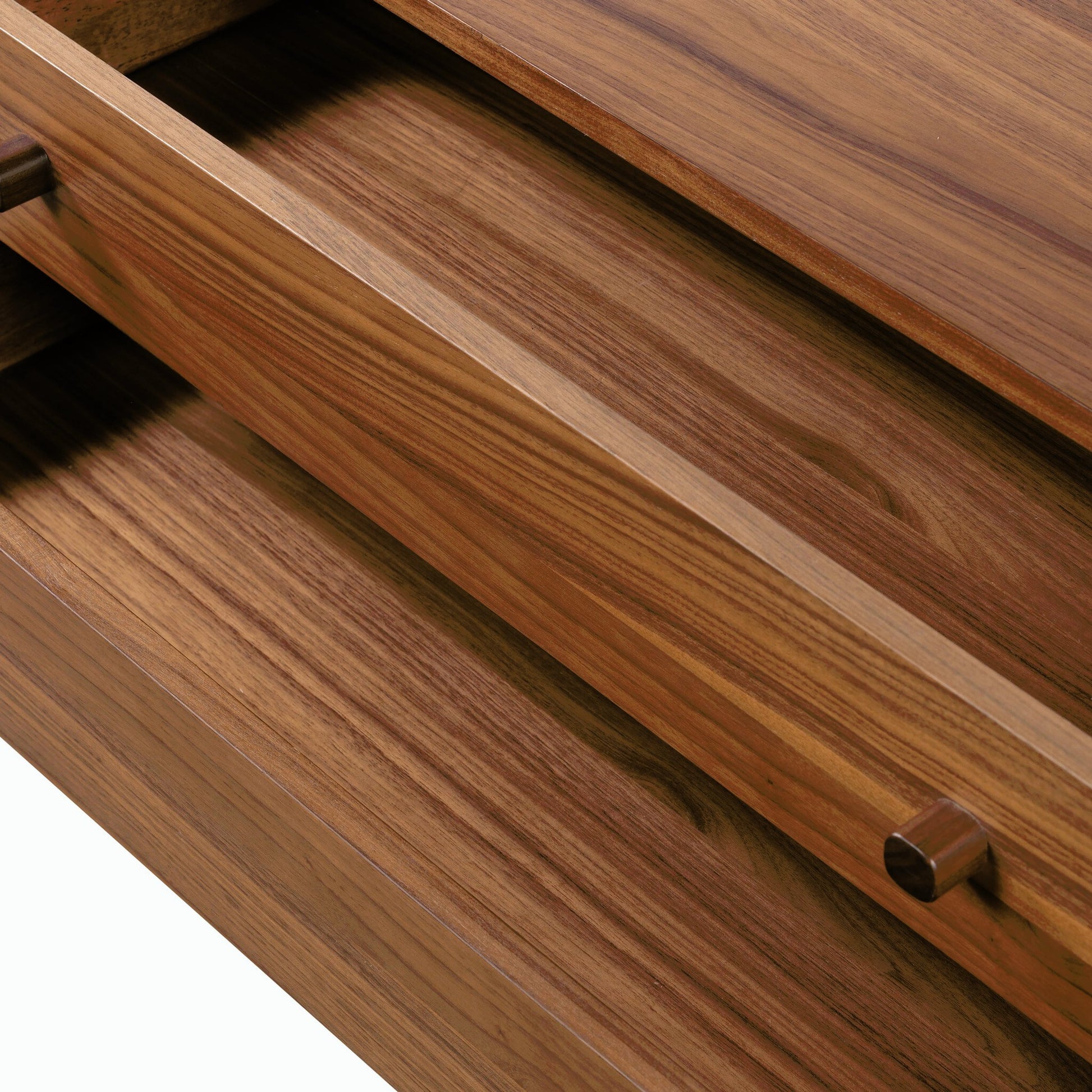 Arturo Nightstand by Four Hands in natural walnut. Made from walnut veneer, solid walnut in a modern style.