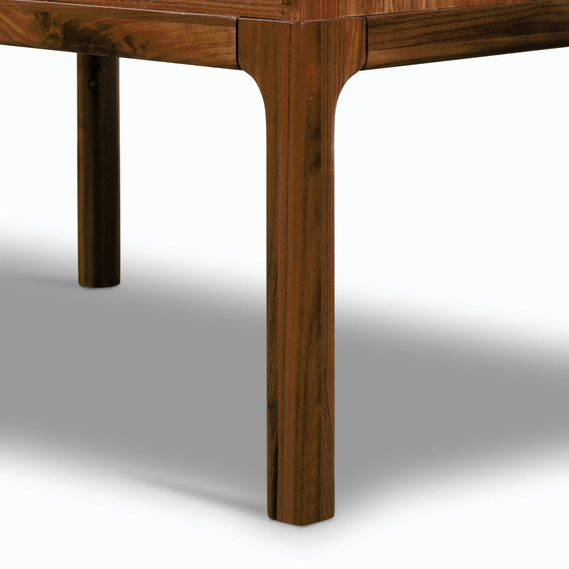 Arturo Nightstand by Four Hands in natural walnut. Made from walnut veneer, solid walnut in a modern style.