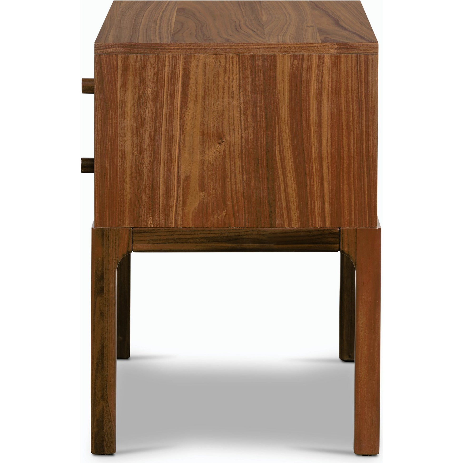 Arturo Nightstand by Four Hands in natural walnut. Made from walnut veneer, solid walnut in a modern style.