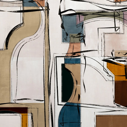 Midst III by Coup d’Esprit by Four Hands. Made from rustic 2.5 walnut, textured fine art paper in a transitional style.