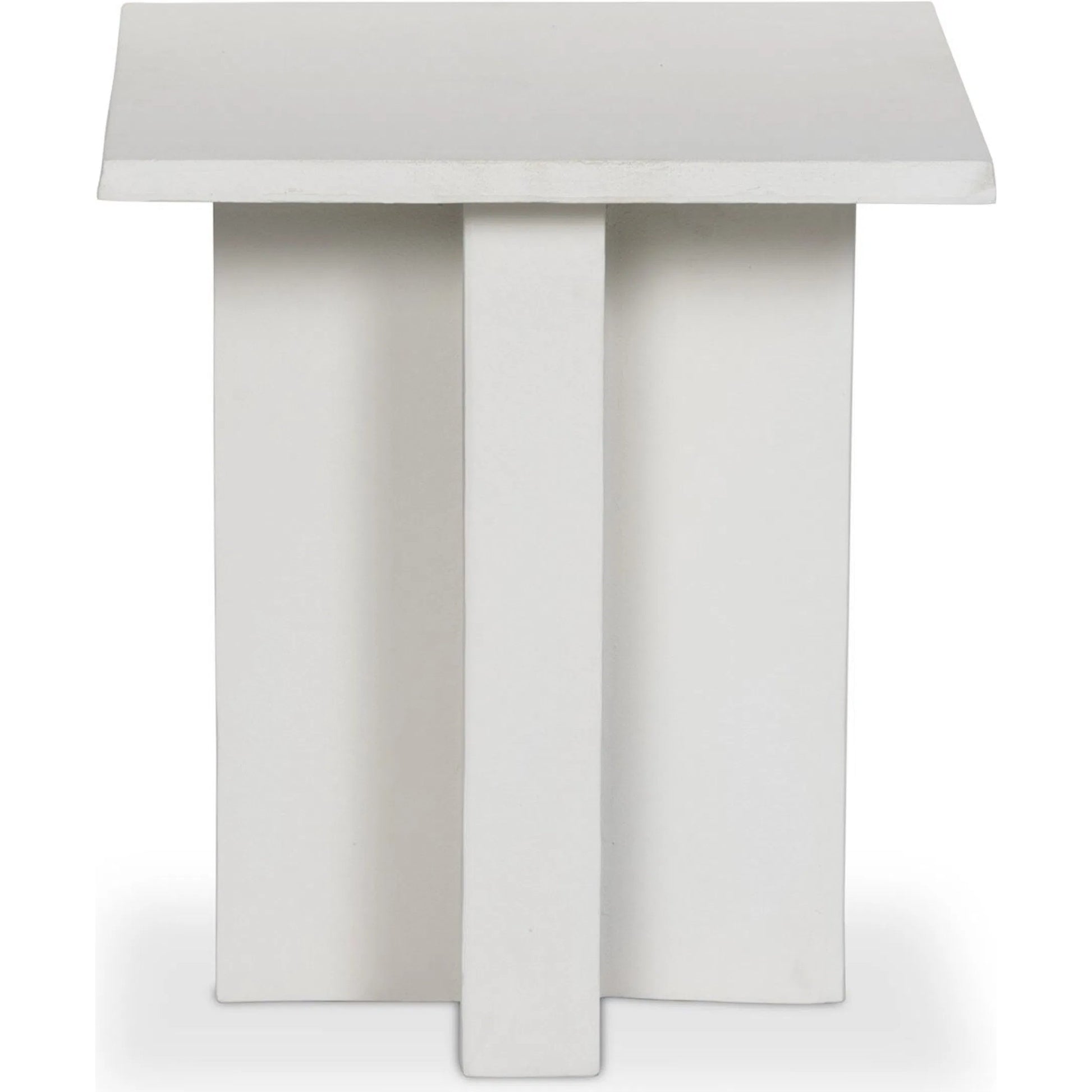Terrell Outdoor End Table by Four Hands. Made from aluminum, engineered hardwood in a modern style.