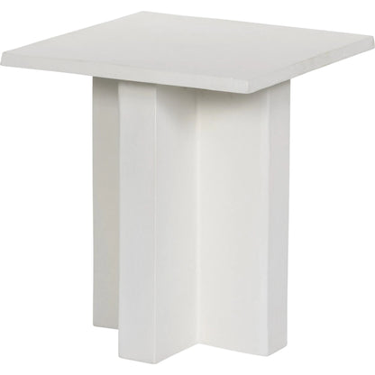 Terrell Outdoor End Table by Four Hands. Made from aluminum, engineered hardwood in a modern style.