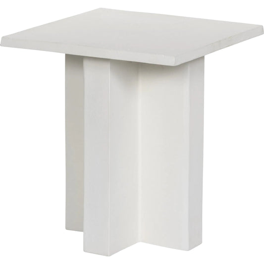 Terrell Outdoor End Table by Four Hands. Made from aluminum, engineered hardwood in a modern style.